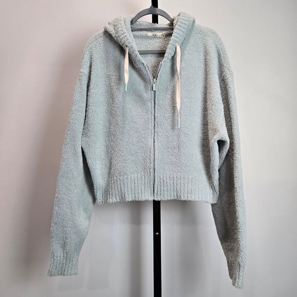 Ugg Hana Zip Hoodie Sweater Sweatshirt Sidewalk Blue Gray Cozy Lounge Large - Picture 1 of 8